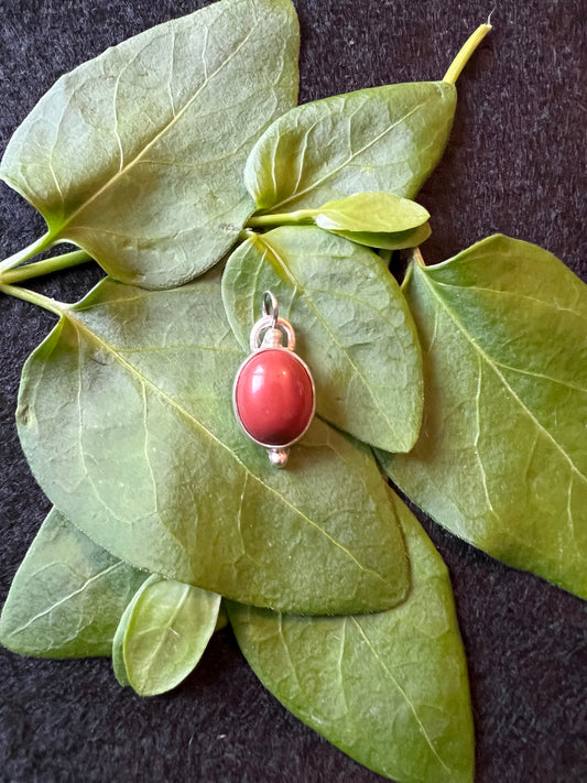 Sterling Silver and Red Jasper Pendant