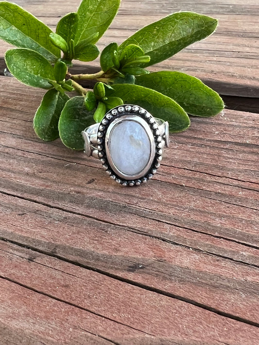 Sterling Silver and Moonstone Ring