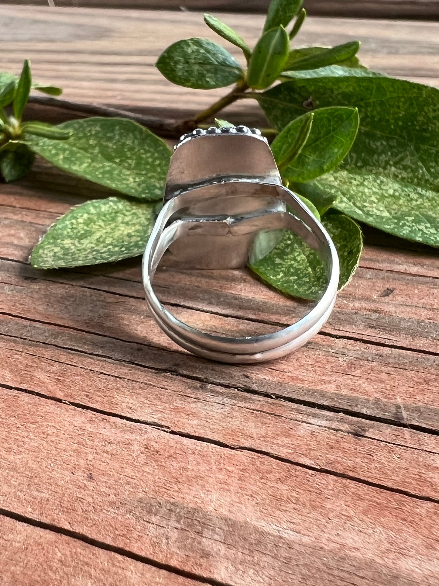 Sterling Silver and Black Onyx Coffin Ring