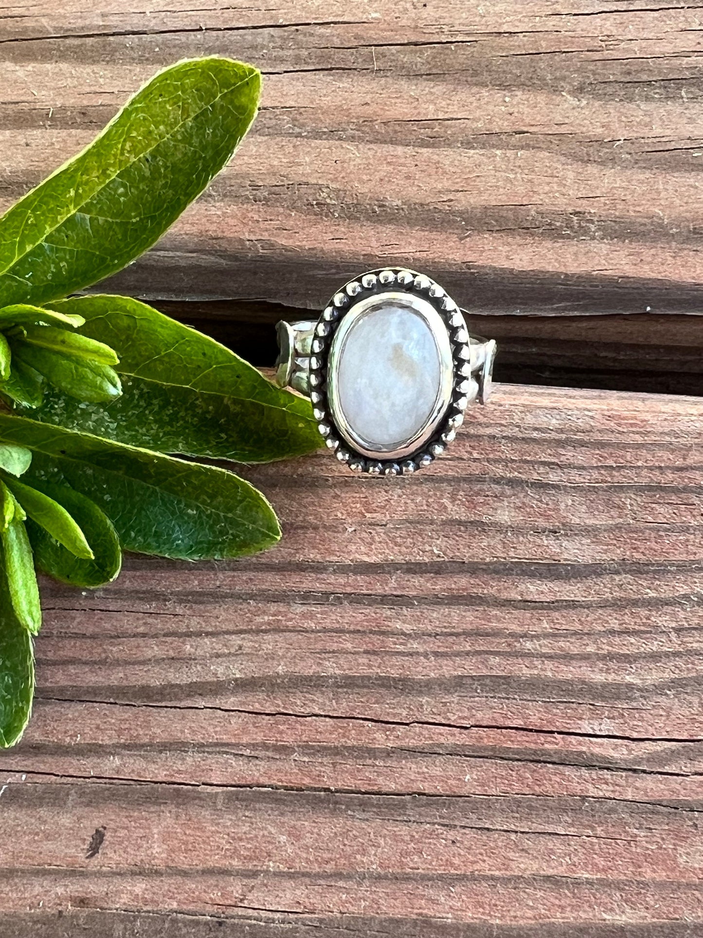 Sterling Silver and Moonstone Ring